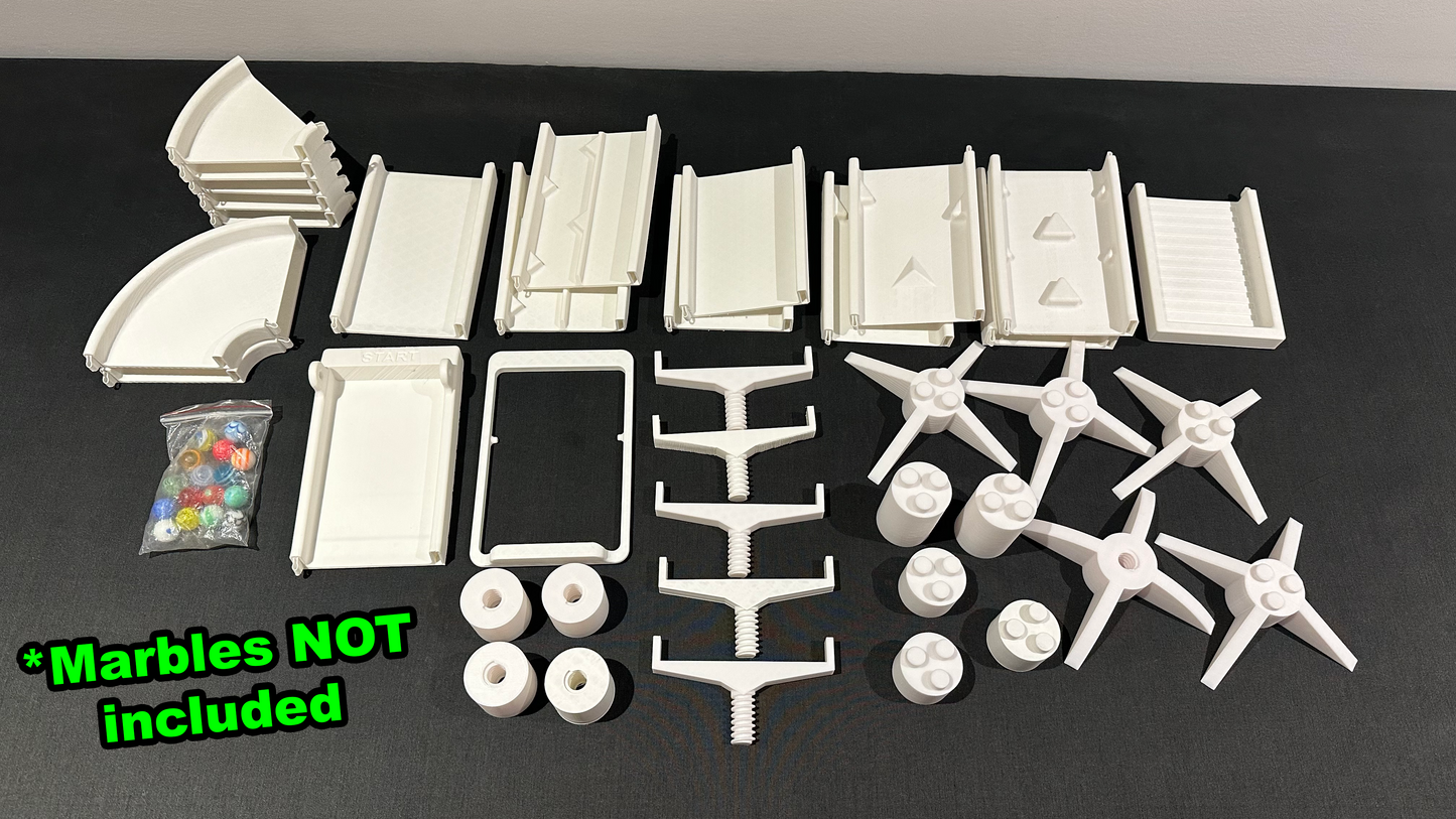Marble Autobahn Expansion Set: Bigger Builds, Wilder Races.