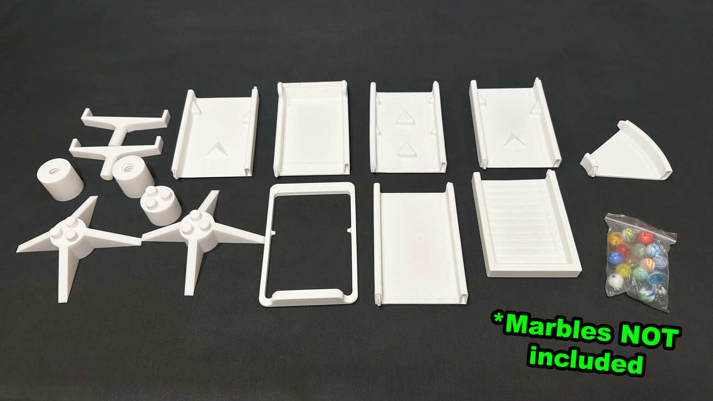 Marble Autobahn Starter Set: Build Epic, Unpredictable Races