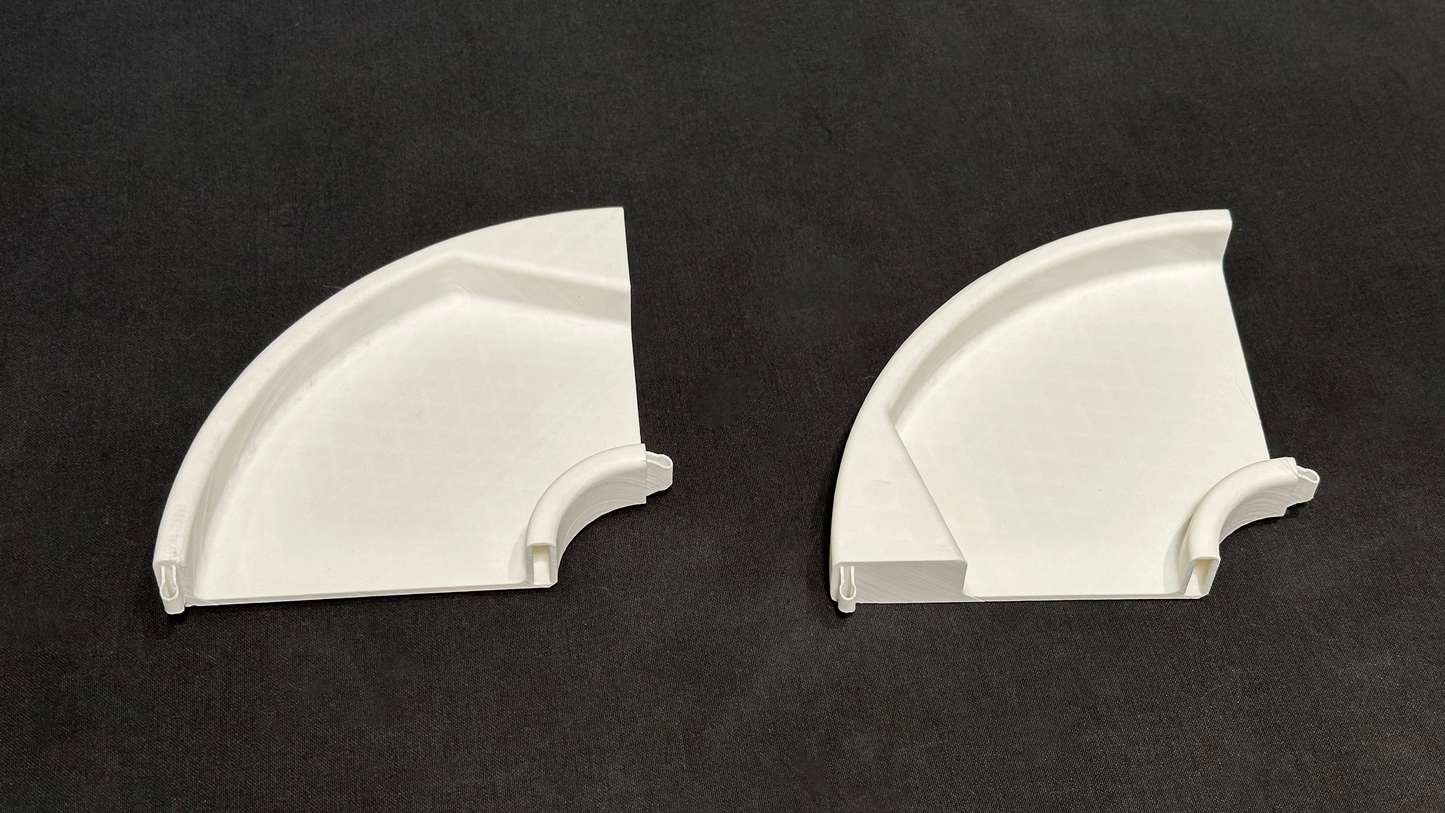 Curve tracks with bumper (90 degree) booster set