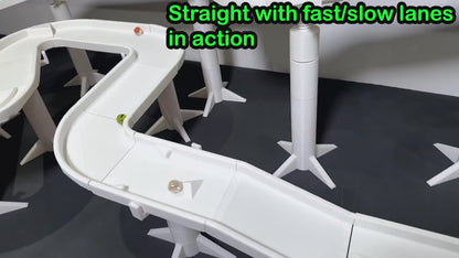 Straight Track with fast/slow lane booster set (2 pack)